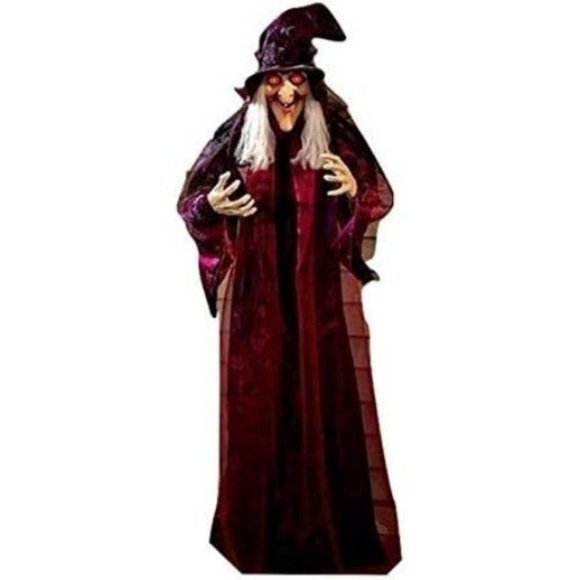 Animated Halloween Witch with Sound Activation and Red Eyes for Outdoor - Picture 1 of 2